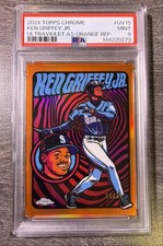 2024 Topps Chrome Ultraviolet All-Stars Ken Griffey Jr #UV-15 Orange /25 PSA 9