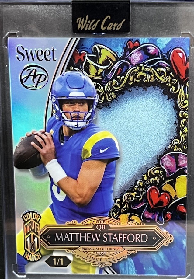 Matthew Stafford True 1/1 LA Rams MVP Artist Proof Color Match