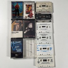 Elton John Cassette Tape Lot of 6 - Madman Across the Water Caribou Reg Strikes