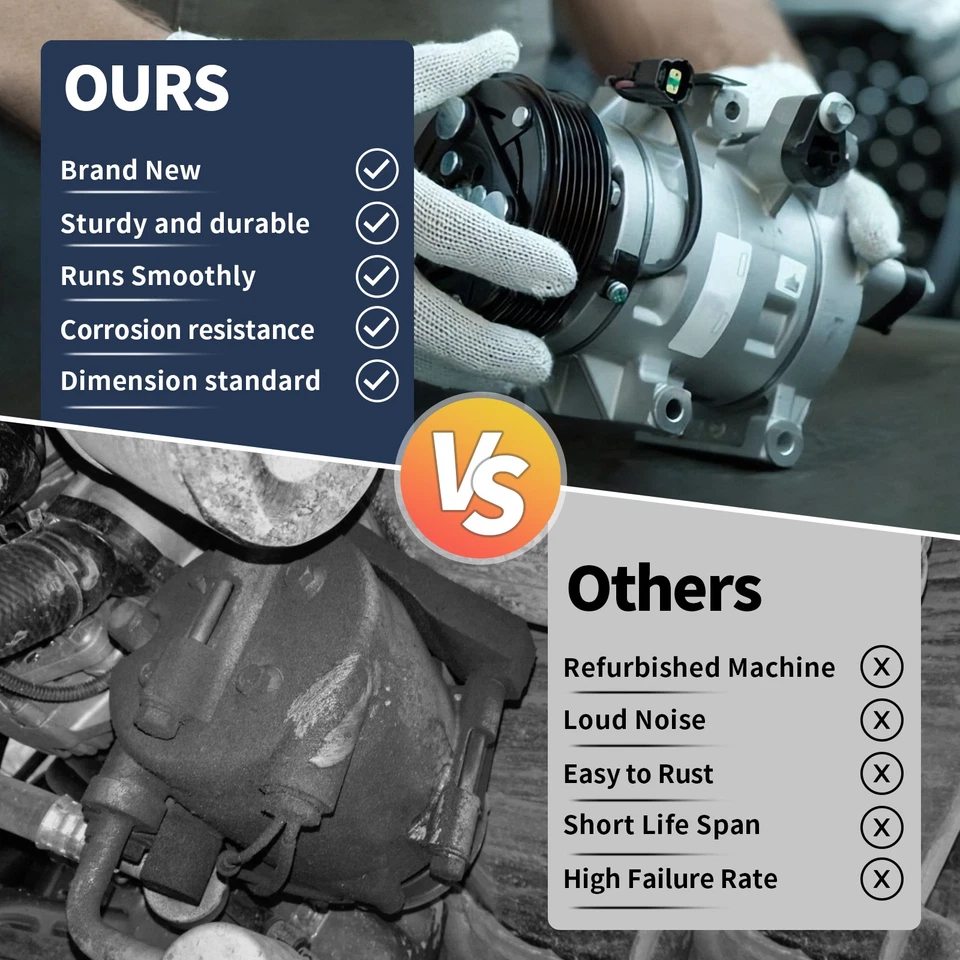 A/C AC Compressor Fit for 16 Mercedes-Benz GL350 16 GL450 16 GL550 16 GL63 AMG - Image 4 of 4