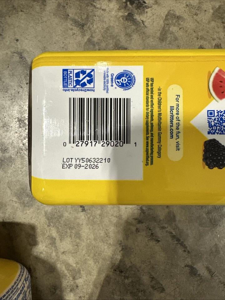 Vitamina multivitamínica Lil’ Critters Vitafusion Gummy Vites, 300ct - PACK de 2 Foto 2 de 3