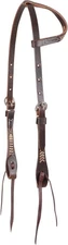 Martin Saddlery Rawhide Laced Chocolate Single Ear Headstall Chocolate HF85SL