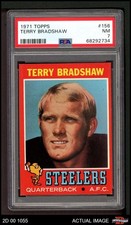 1971 Topps #156 Terry Bradshaw Steelers RC HOF LA Tech PSA 7 - NM
