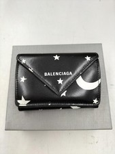 BALENCIAGA Mini Wallet Star Pattern Black 3.7 inches