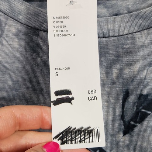 NWT Urban Outfitters Knit Babydoll Shirt Small Oversized Top Gray Tie Dye - Picture 3 of 11