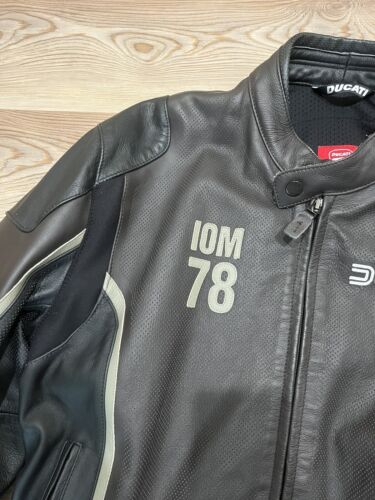 OEM Ducati Leather IOM78 Motorcycle Jacket|Black|Men's Size: 58 - Picture 3 of 11