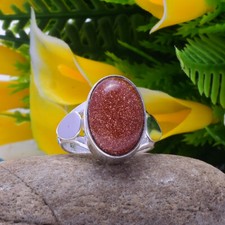 Enchanting Sunstone Gemstone 925 Sterling Silver Handmade Ring All Size