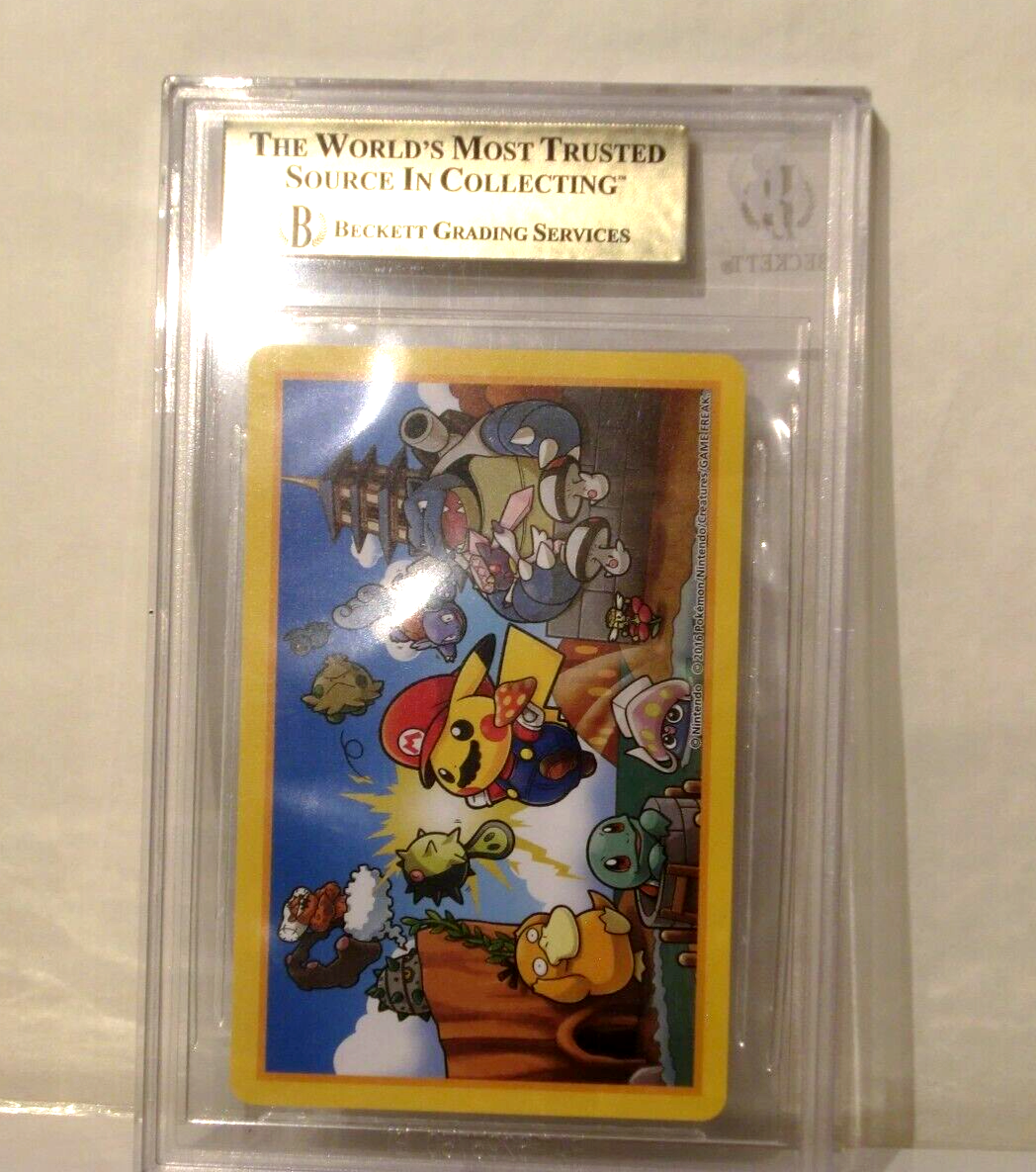 BGS 9.5 Pristine Mario Pikachu Joker Pokemon Center Poker BGS 9.5 Pristine Mario Pikachu Joker Pokemon Center Poker