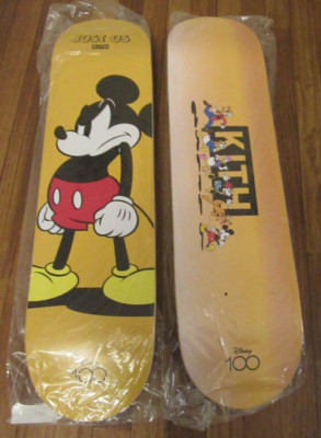 Kith Disney Mickey & Friends Mad Mickey & Family Skateboard Deck Set of 2 New DS