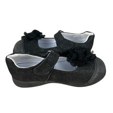 Pediped Grip-n-Go Estella/Black Sparkly Mary Jane Shoes Flex Girls 12.5