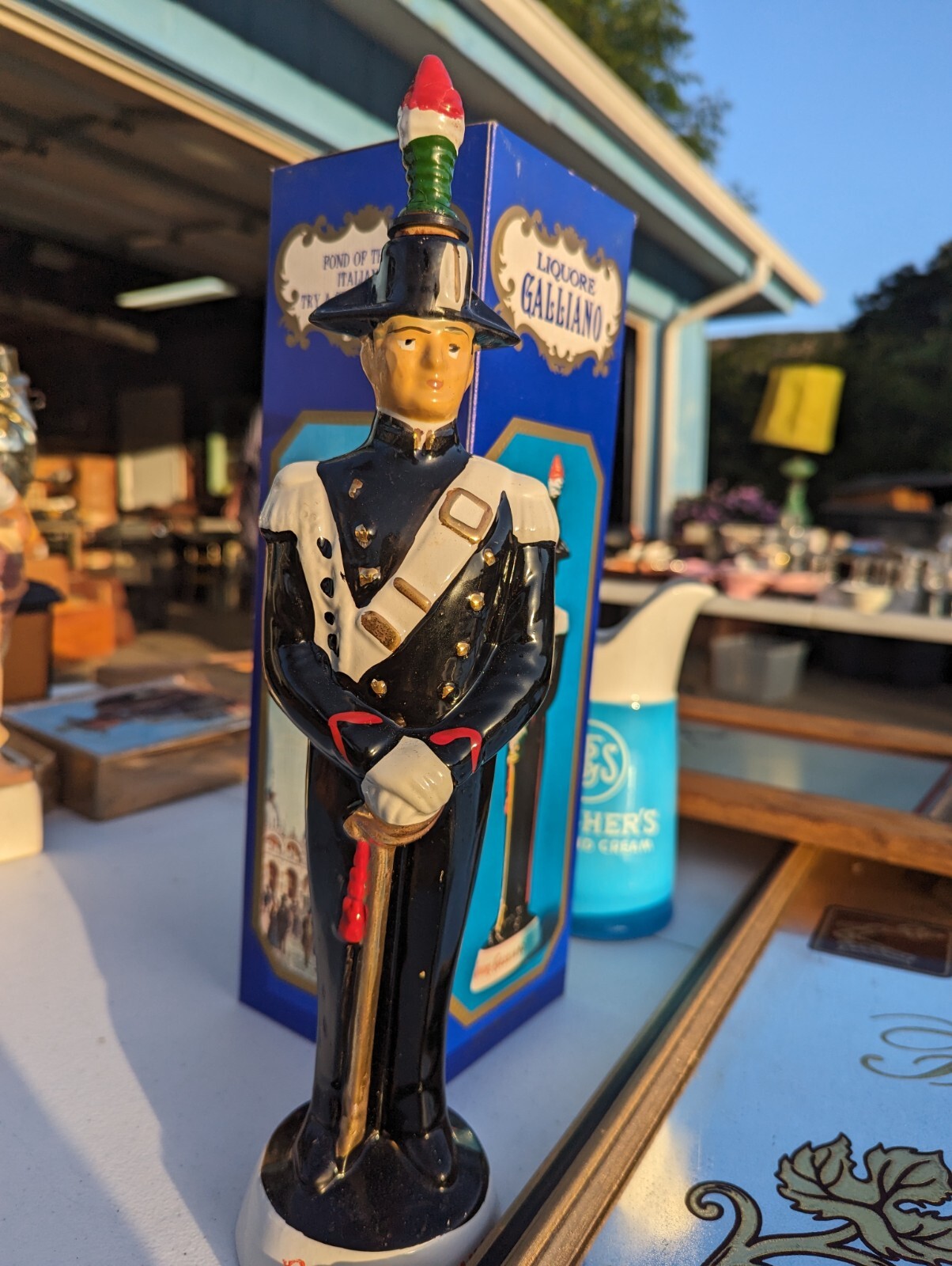 Liquore Galliano Italian Soldier Liquor Decanter 14" Tall Italy