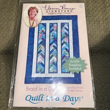 NEW  Braid in a Day Pattern By Eleanor Burns Signature Quilt Pattern w/Template