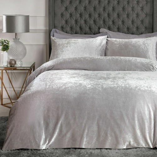 Luxury Crushed Velvet Duvet Quilt Cover 