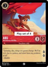 Abu - Mischievous Monkey 103/204 ⭕Play set of 4⭕ Lorcana The First Chapter