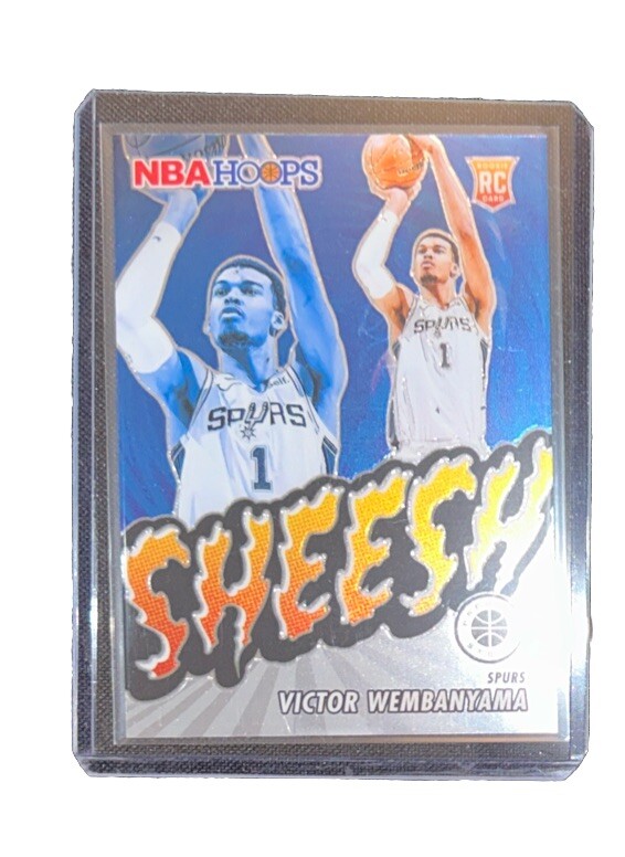 2023-24 Panini Hoops Premium Stock Victor Wembanyama RC Rookie #12 Sheesh Disco