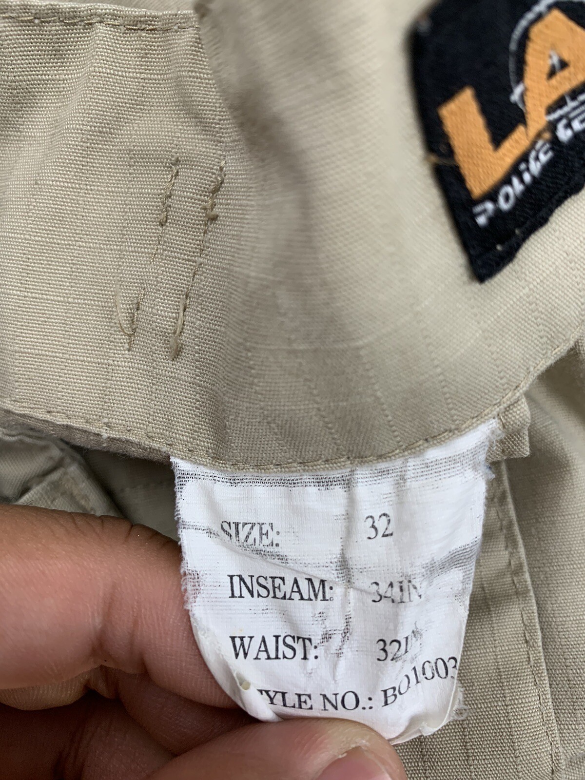 LA Police Gear Operator Tactical Cargo Uniform Pants Mens Size 32x34 Rigstop