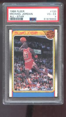 1988-89 Fleer #120 Michael Jordan All-Star AS PSA 4 Graded