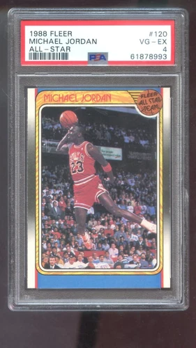 1988-89 Fleer #120 Michael Jordan All-Star AS PSA 4 Graded Basketball Card NBA