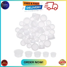 5 Size 50PCS Salt and Pepper Shaker Stoppers Plastic Salt Shaker Plug Stopper 1/