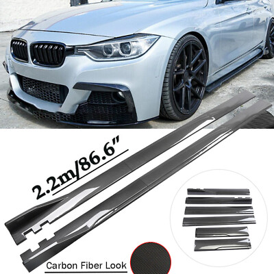 86.6  Carbon Fiber Side Skirt Rocker Panel Splitter Lip for F30 E92 E90 E36 E30