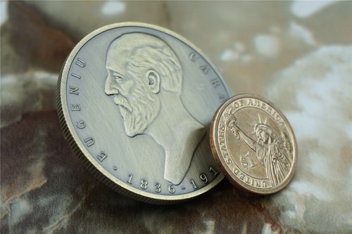 EUGENIU CARADA Masonic Freemason Freemasonry Commemorative Challenge Coin 50mm - Picture 4 of 4