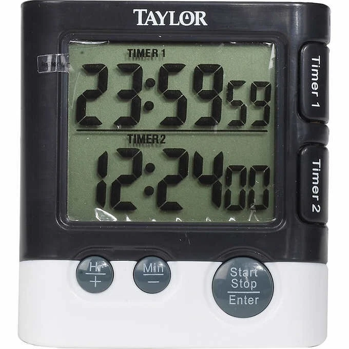 Cooking Timer Alarm Taylor Event Timer  Dual Clock Model 5828  - Image 3 of 4