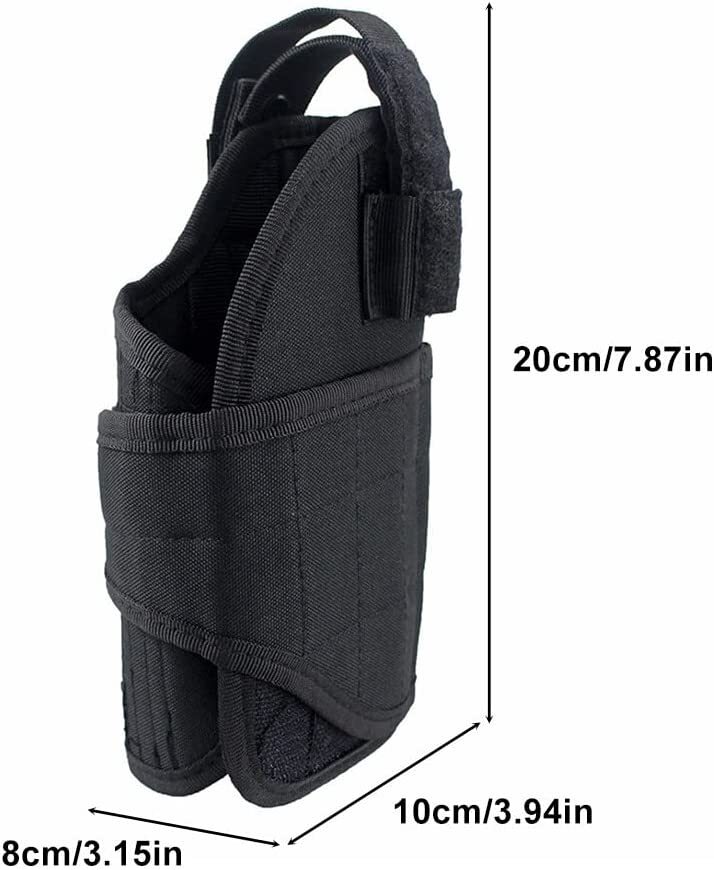 Tactical Molle Waist Belt Pouch Pistol Holster Fits Handguns with Laser/Light