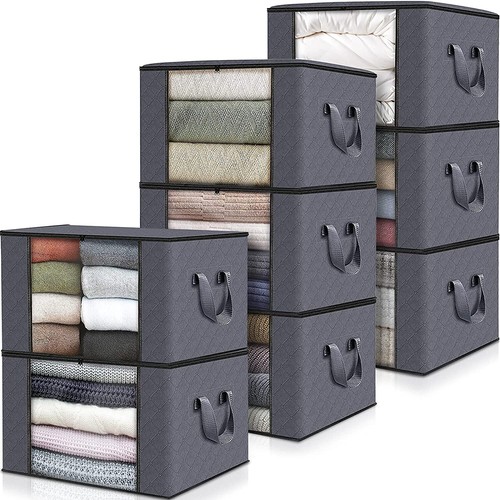 Kleiderschrank Organizer 3 Stück 90L Aufbewahrungstasche Faltbar Unterbett Kleideraufbewahrung Organizer Aufbewahrung Und Organisation