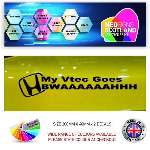2 x 200mm Stickers Car Bike Van Truck Boat Vinyl Wall Graphic Various Designs - Picture 86 of 140