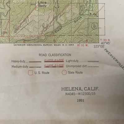 #7 Helena, CA Topographical map Ed.   1953 Cartograph