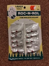 Vintage Lakco Tackle 10 The Walleye Killer Size ? Jigs.  Card of 10