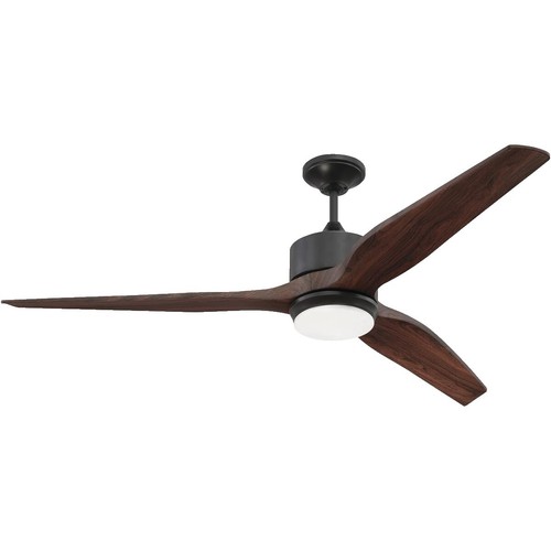 Craftmade 3-Light Ceiling Fan Light Kit - Tea-Stained Glass, Aged Bronze Finish, Universal Mount