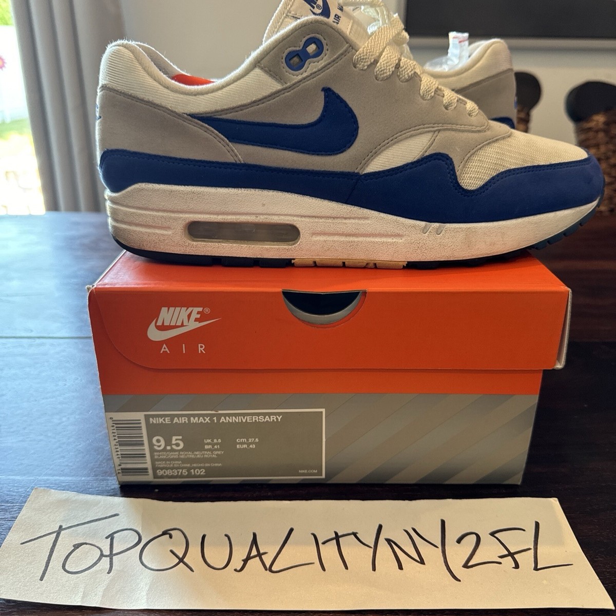 NIKE AIR MAX 1 ANNIVERSARY blue red 27.5