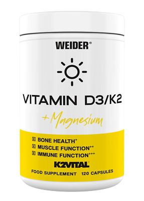 WEIDER Vitamin D3/K2 Kapseln Vitamine Mineralien Supplemente Sport Fitness