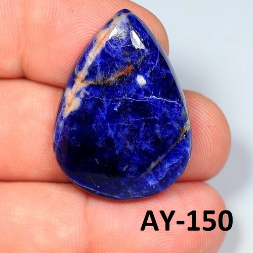 TOP QUALITY NATURAL NAVY BLUE SODALITE PEAR CABOCHON GEMSTONE AY- - Picture 8 of 18