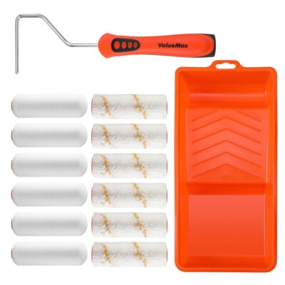 Valuemax 14PCS 4-in Roller Kits Wall Treatments Tool Painting Supplies With Tray
