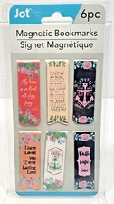 Jot Christian Inspired Magnetic Bookmarks 6 PC