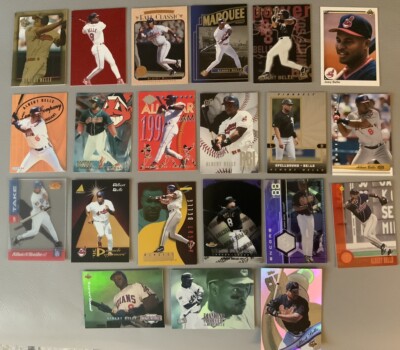 ALBERT BELLE MIXED BASEBALL INSERT/BASE CARD LOT (21) DIFFERENT HIGH BV EX-NM 