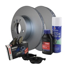 Front Brake Kit 324mm Rotors Bosch Semi-Met Pad Set For BMW E60 E61 5-Series L6