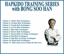 HAPKIDO INSTRUCTIONAL TRAINING SERIES (11) DVD SET belt techniques interview 