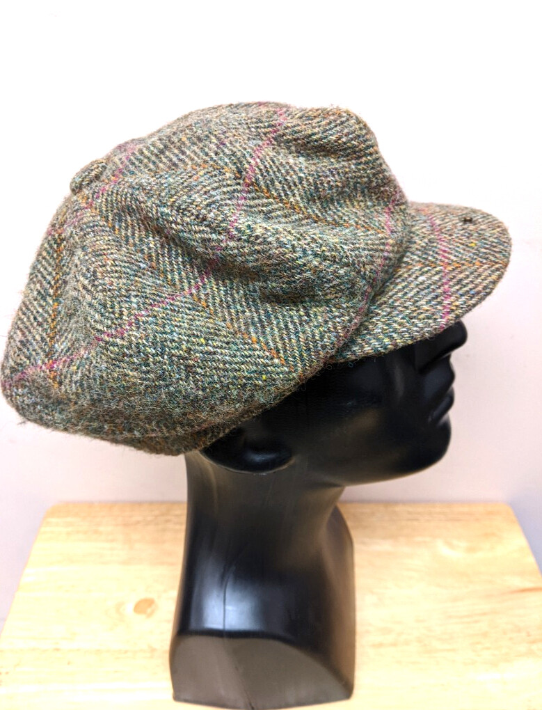 Men's HARRIS TWEED 100 brown wool hat UK 60 cm CG R27 eBay