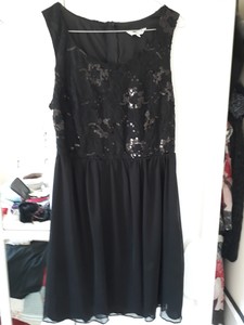 new look black sequin dress