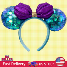 Disney Parks Mickey Mouse Minnie Ears 2025 Little Mermaid Ariel Purple Headband