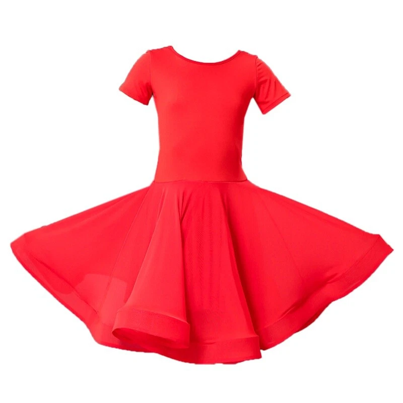 Children Girl Latin Salsa Dance Dress Dancewear Performance Costume Ballroom - Image 2 of 4