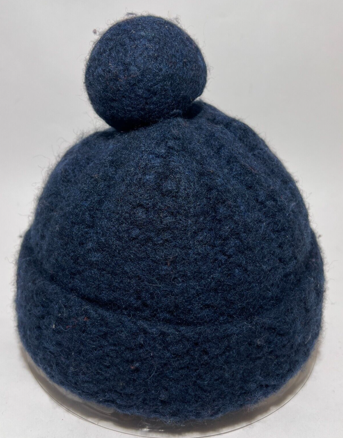 Men's Navy Blue Skull Beanie - Winter Knit Ski Hat with Pom for Outdoor Activities  -image