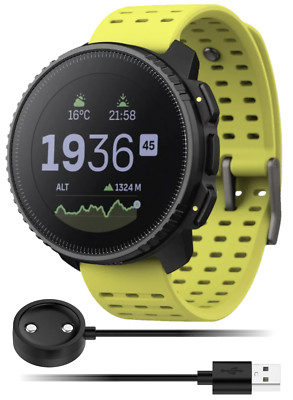SUUNTO Vertical Adventure GPS Steel Watch Black Lime Offline Map Large Screen