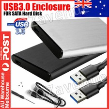 USB 3.0 2.5" SATA HDD Hard Drive External Enclosure Aluminum Slim Case