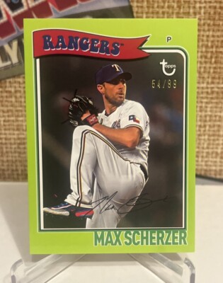 2023 Topps Brooklyn Collection Lime Green Max Scherzer 54/99