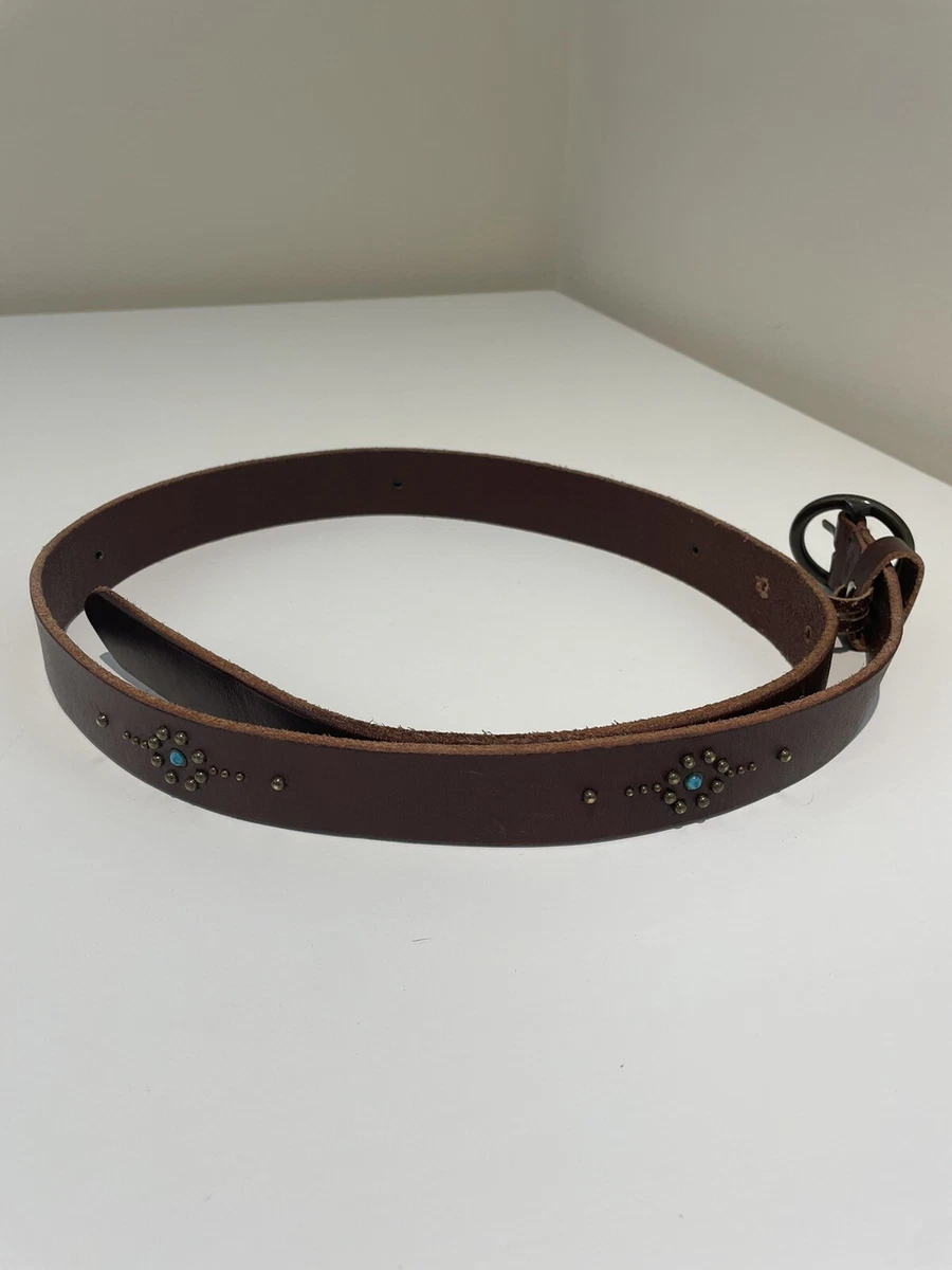 Fat Face Women s Belt Leather Brown Size Small Length 39.5
