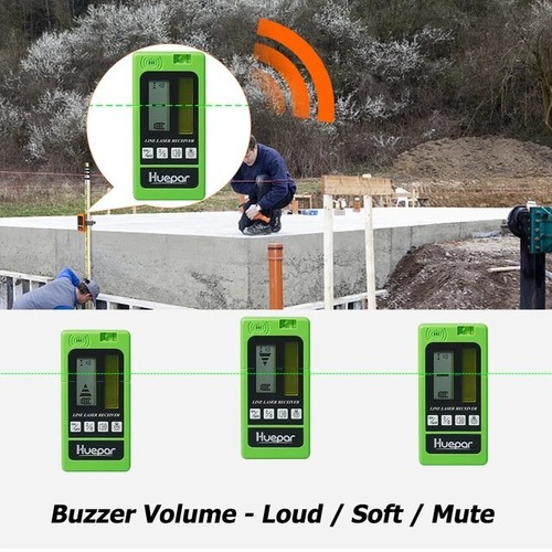 Huepar LR-5RG Laser Level Receiver Detector With Pulsing Line Two-Sided Back - Picture 5 of 29